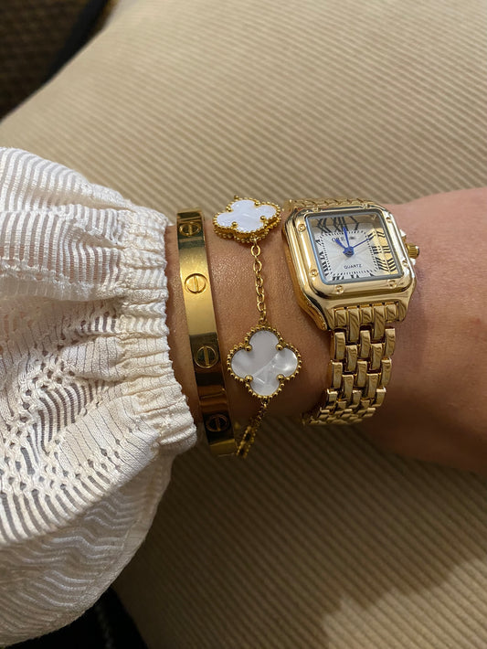 Bracelet LOUNA Or blanc nacré